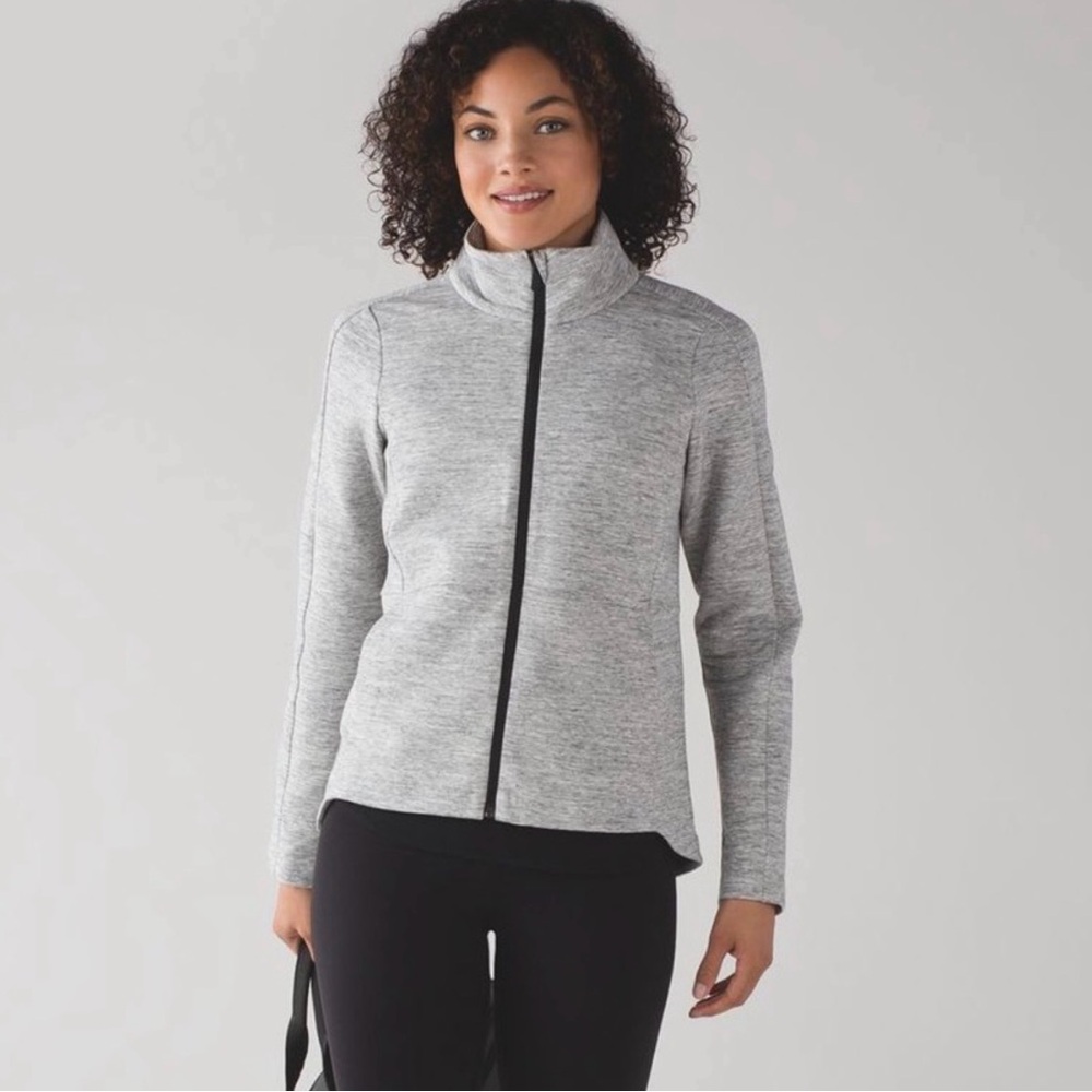 Lululemon Going Places Jacket Heathered Spacer Gray Size 6